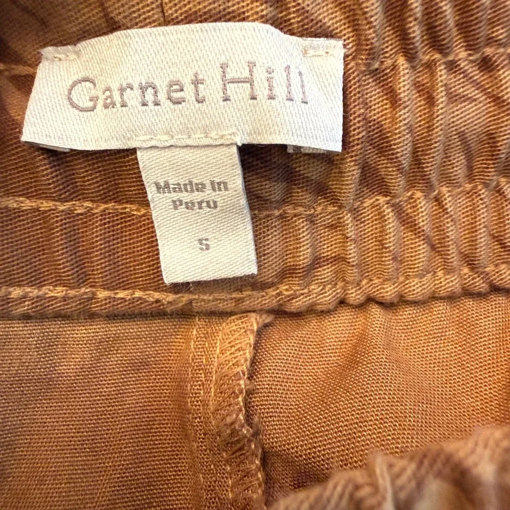 Garnet Hill Salt-Washed Chino Joggers Beachwood Palm Brown‎ Size Small